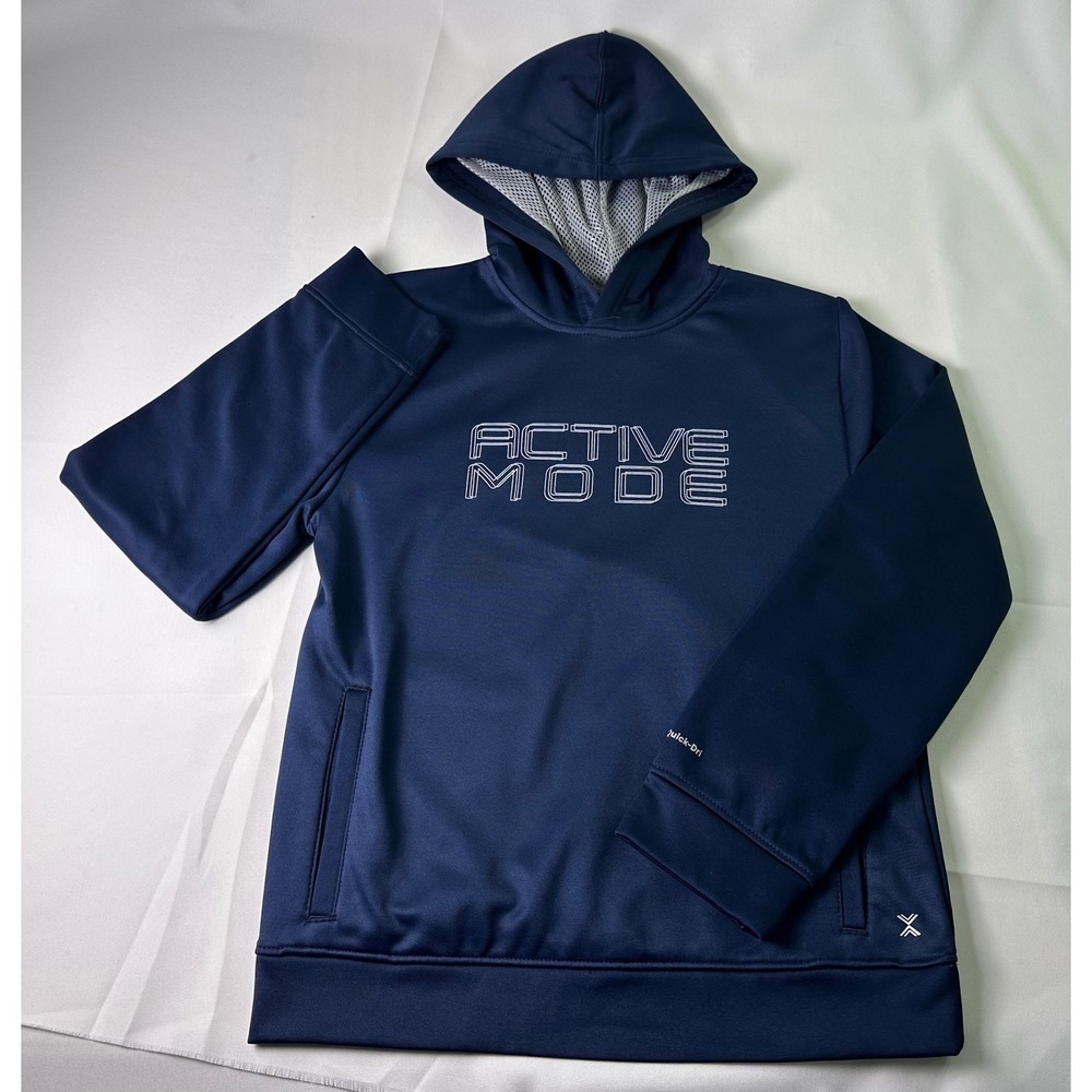 Xersion Active Mode Pullover Hoodie Quick-Dri Kids Blue Sweatshirt Size Medium